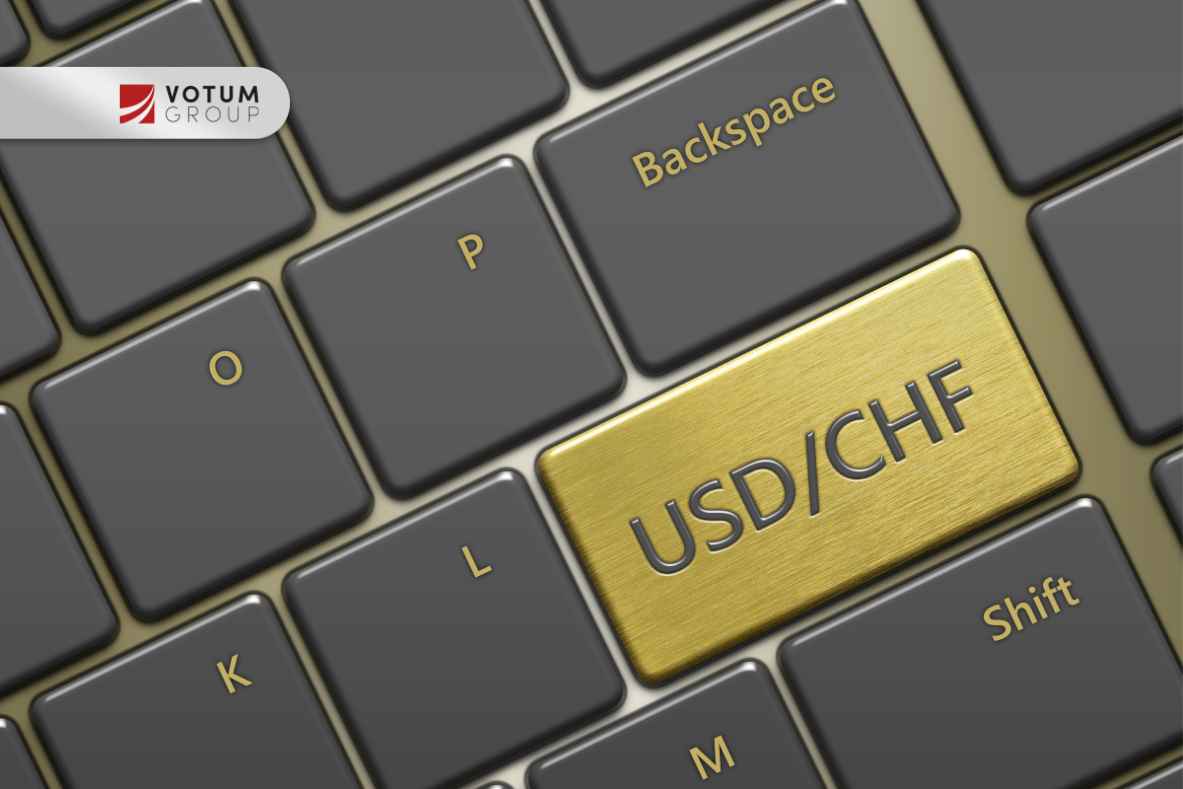 klawiatura z symbolem dolarów i franków szwajcarskich