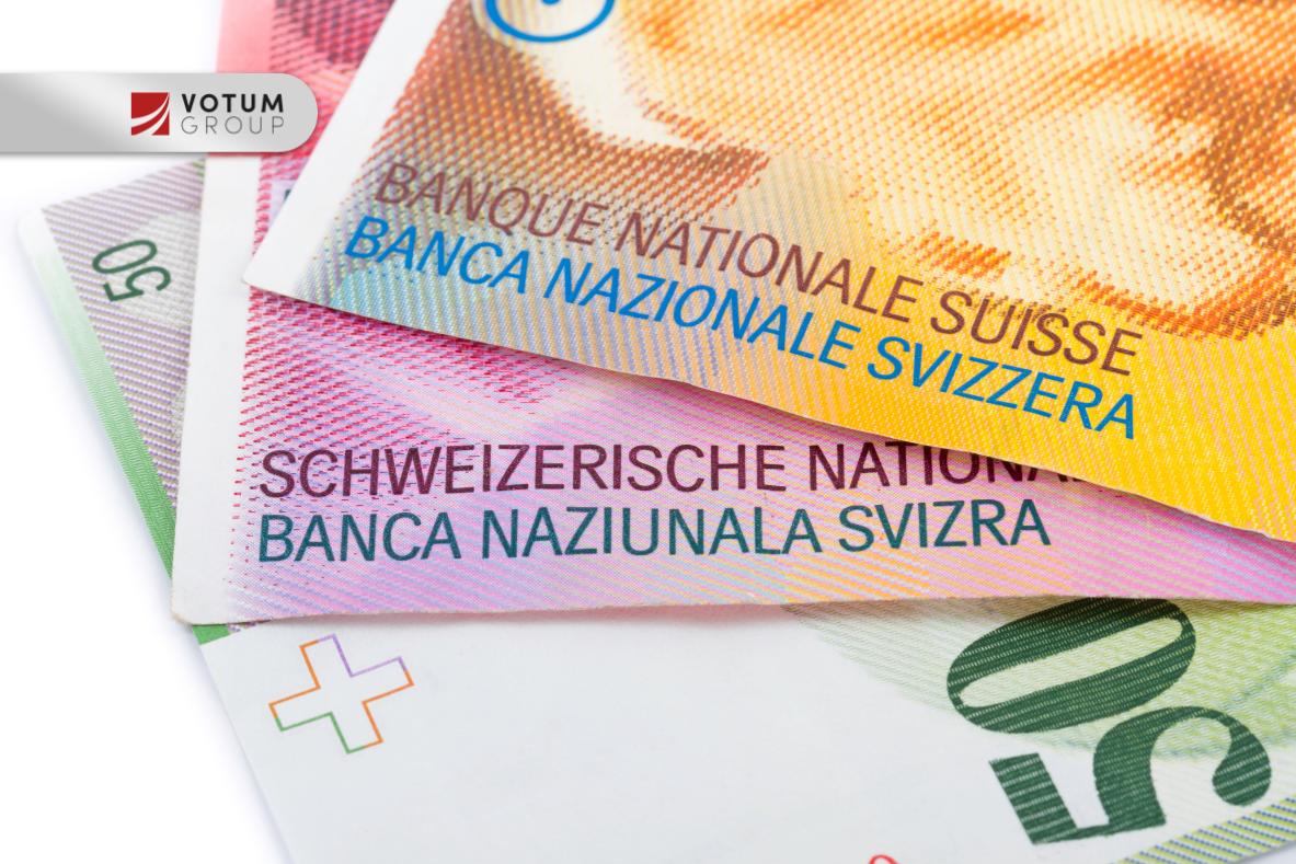 zbliżenie na banknoty franka szwajcarskiego 
