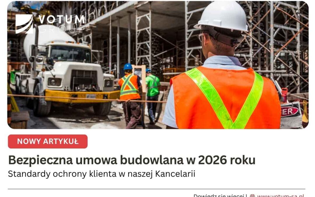 grafika zapodająca artykuł o bezpiecznej umowie budowlanej, grafika placu budowy