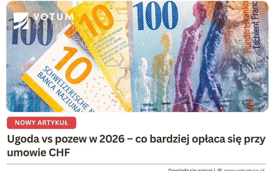 Ugoda vs pozew w 2026 – co bardziej opłaca się przy umowie CHF